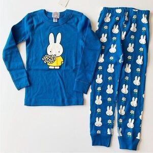 Hanna Andersson Blue Bunny Pajama Set